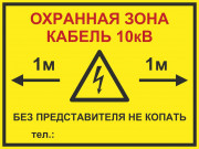 Информационная табличка «Охранная зона кабеля» (LEP18)