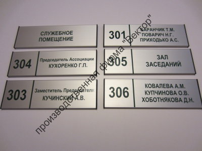 Таблички из профиля Cosign