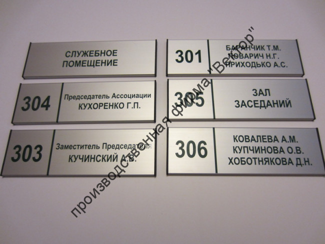 Таблички из профиля Cosign