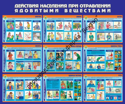 Стенд «Действия населения при отравлении ядовитыми веществами»