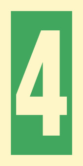 Знак ИМО 03.009 «Уровень / Этаж 4»