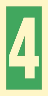Знак ИМО 03.009 «Уровень / Этаж 4»