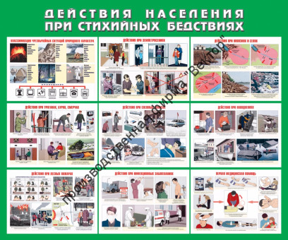 Стенд «Действия населения при стихийных бедствиях»
