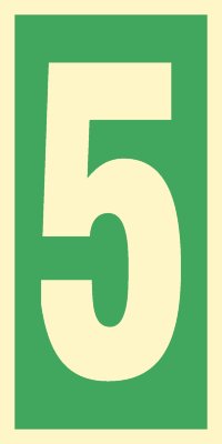 Знак ИМО 03.012 «Уровень / Этаж 5»