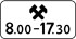 Дорожный знак 8.5.6 "Время действия"