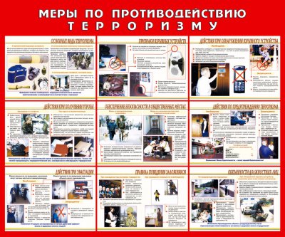 Стенд «Меры по противодействию терроризму»