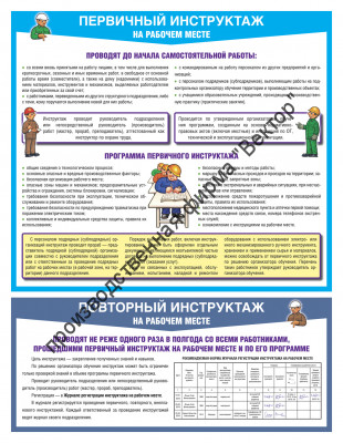 «Первичный инструктаж на рабочем месте». 1 плакат.