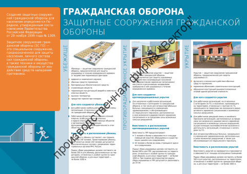 «Защитные сооружения гражданской обороны». 1 плакат