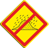 Знак «Запрещено складирование отвалов размываемых грунтов» (VO-3.18)