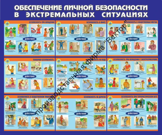 Стенд «Обеспечение личной безопасности в экстремальных ситуациях» Стенд «Обеспечение личной безопасности в экстремальных ситуациях»
