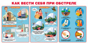 Стенд «Как вести себя при обстреле»