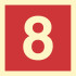 Знак ИМО 08.009 «Палуба / Уровень 8»