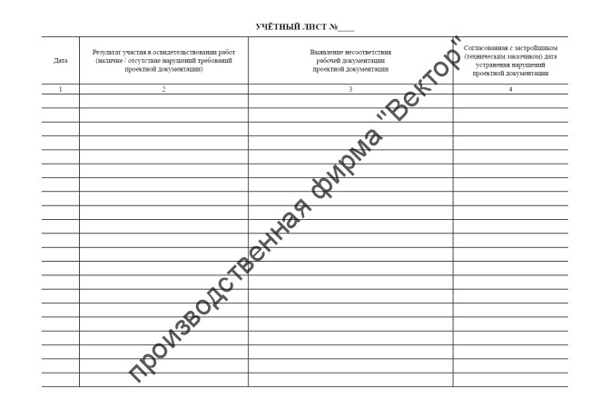 Журнал авторского надзора (СП 246.1325800.2023)