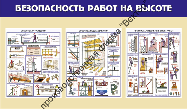 Стенд «Безопасность работ на высоте». Вариант 1.