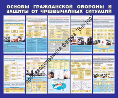 Стенд «Основы ГО и защиты от ЧС». Вариант 1.
