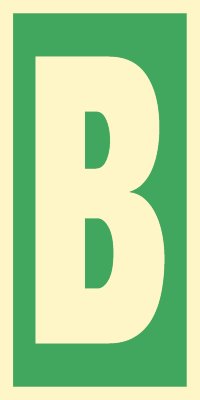 Знак ИМО 03.024 «Уровень / Этаж B»