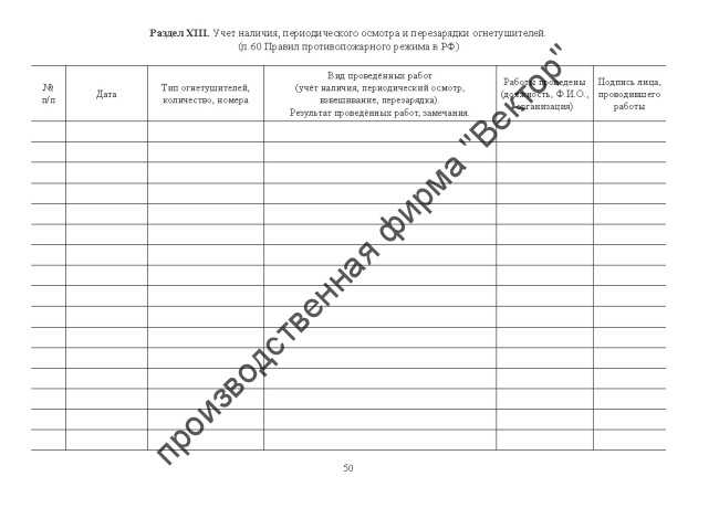 Журнал эксплуатации систем противопожарной защиты (расширенный) Журнал эксплуатации систем противопожарной защиты (расширенный)