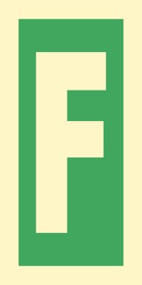 Знак ИМО 03.031 «Уровень / Этаж F»