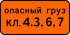 Дорожный знак 8.19 "Класс опасного груза"