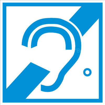 Знак «Доступность для инвалидов по слуху» (DS04)