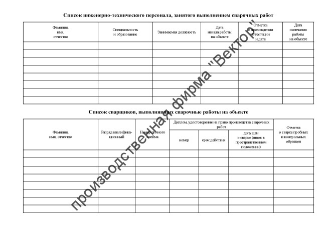 Журнал сварочных работ (СП 70.13330.2012) Журнал сварочных работ (СП 70.13330.2012)