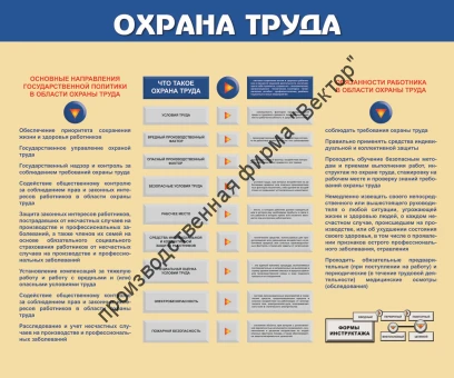 Стенд «Охрана труда». Вариант 1.