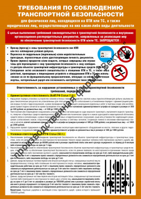 Плакат ИМО «Требования по соблюдению транспортной безопасности» (RUS)