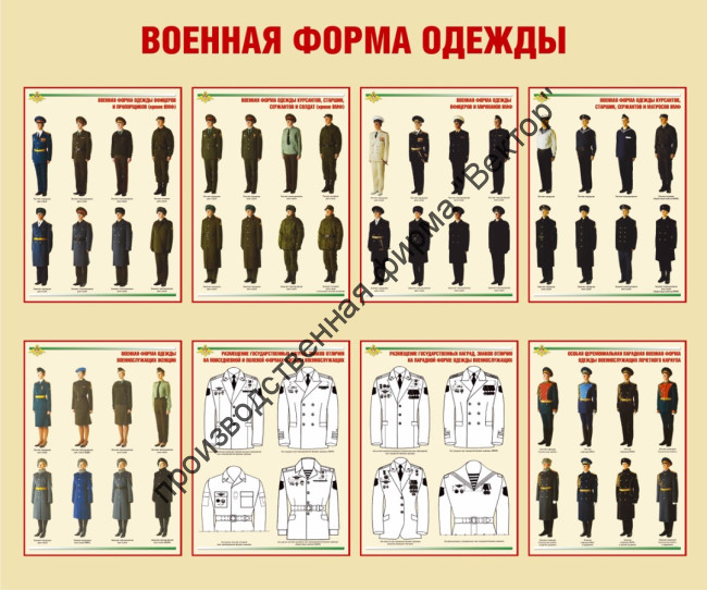 Стенд «Военная форма одежды»