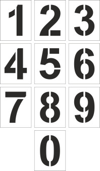 Комплект трафаретов «0..9»