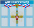 Стенд «Антикоррупция».
1000х1200 мм, 8 карманов.