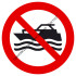 Знак «Движение моторных судов запрещено» (VO-12)