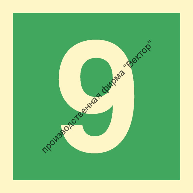 Знак ИМО 03.048 «Цифра 9»