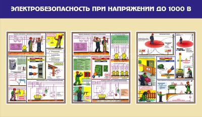 Стенд «Электробезопасность при напряжении до 1000 вольт»