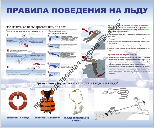 Стенд «Правила поведения на льду»