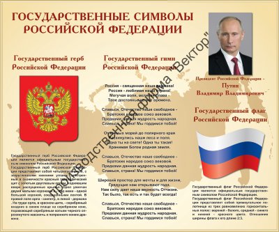 Стенд «Государственные символы Российской Федерации»