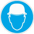Знак M02 «Работать в защитной каске (шлеме)»
