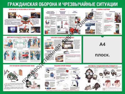 Стенд «Гражданская оборона и чрезвычайные ситуации»