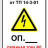 Табличка «Охранная зона» на опору ЛЭП (LEP12)