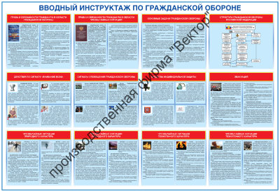 Стенд «Вводный инструктаж по гражданской обороне»