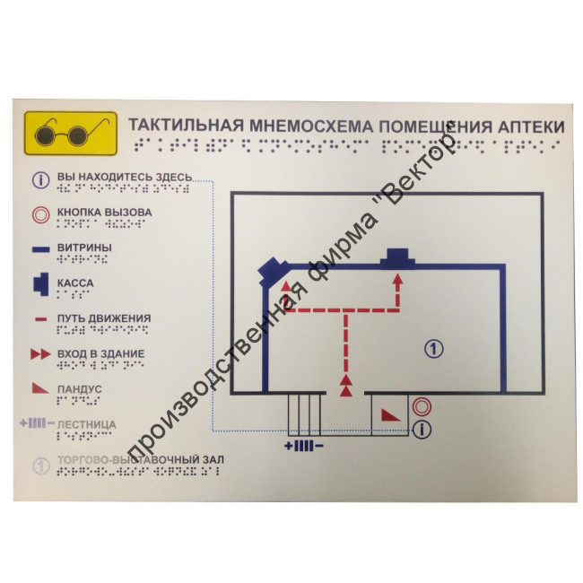 Тактильные мнемосхемы со шрифтом Брайля