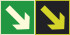 Фотолюминесцентный знак E02-02 «Направляющая стрелка под углом 45°»