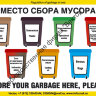 Плакат ИМО «Место сбора мусора» (RUS/ENG)