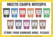 Плакат ИМО «Место сбора мусора» (RUS/ENG)