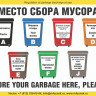 Плакат ИМО «Место сбора мусора» (RUS/ENG)