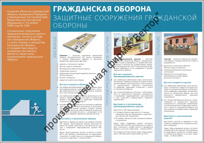 Стенд «Гражданская оборона. Защитные сооружения гражданской обороны»