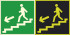 Фотолюминесцентный знак E14 «Направление к эвакуационному выходу по лестнице вниз» Фотолюминесцентный знак E14 «Направление к эвакуационному выходу по лестнице вниз»