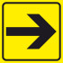 Знак «Направление движения, поворот» (DS11)