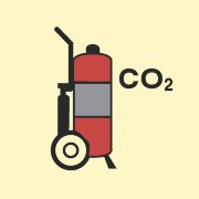 Знак ИМО 06.096 «Колёсный углекислотный огнетушитель (СО2)»