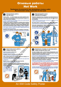 Плакат ИМО «Огневые работы» (RUS/ENG)
