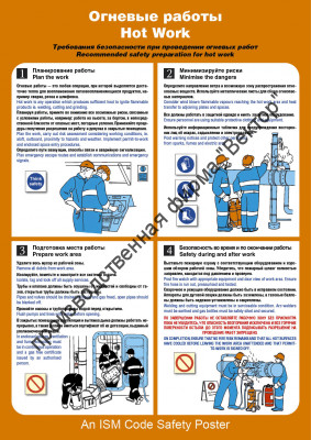 Плакат ИМО «Огневые работы» (RUS/ENG)